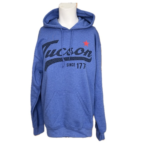 Tops - Blue Tucson Hooded Sweatshirt